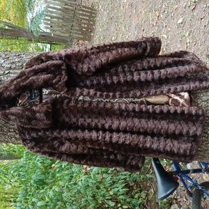 Dennis Basso Luxe faux fur coat.